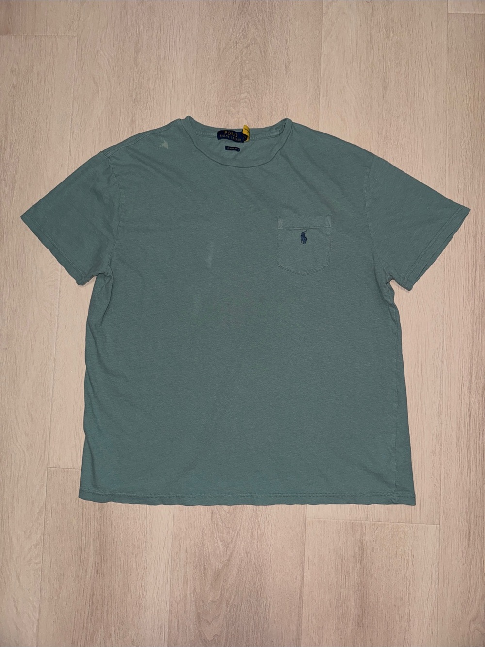 Polo by Ralph Lauren Seafoam Pocket Crew Neck T-Shirt